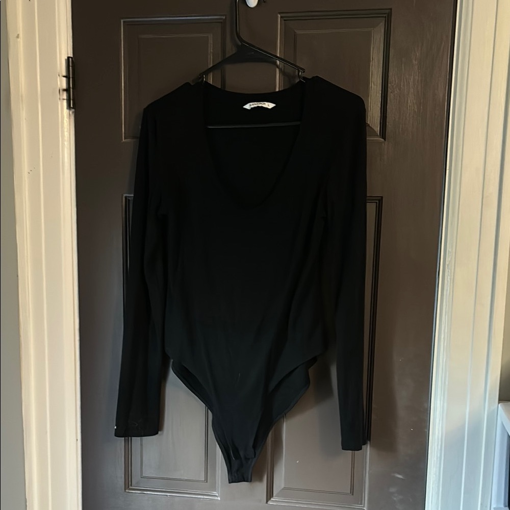 Elegant Black Long Sleeve Bodysuit